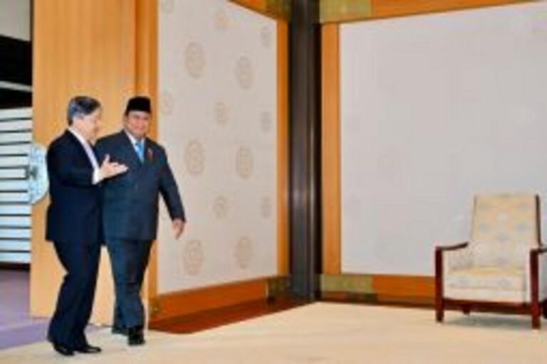 ジャカルタ発：プラボウォ氏、天皇陛下と会見で日・インドネシア関係強化