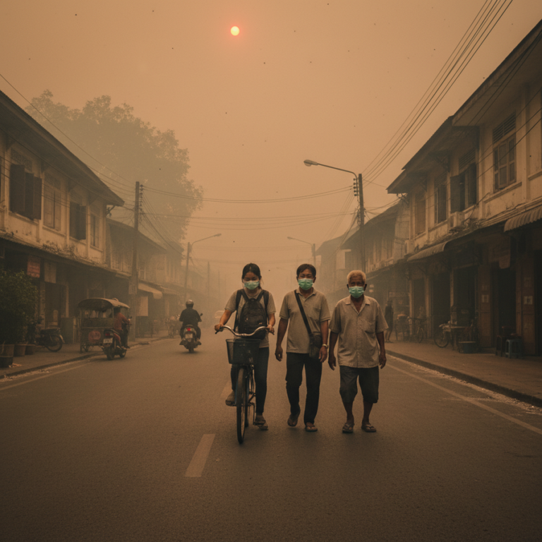 【タイ北部・チェンマイ】山火事激化、PM2.5危険水準