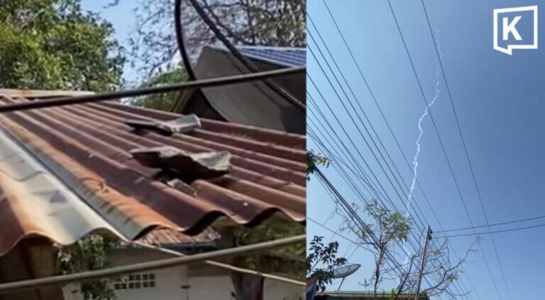 【タイ・ヤソートン県】祭りのロケットが民家に落下、幸いにもけが人なし