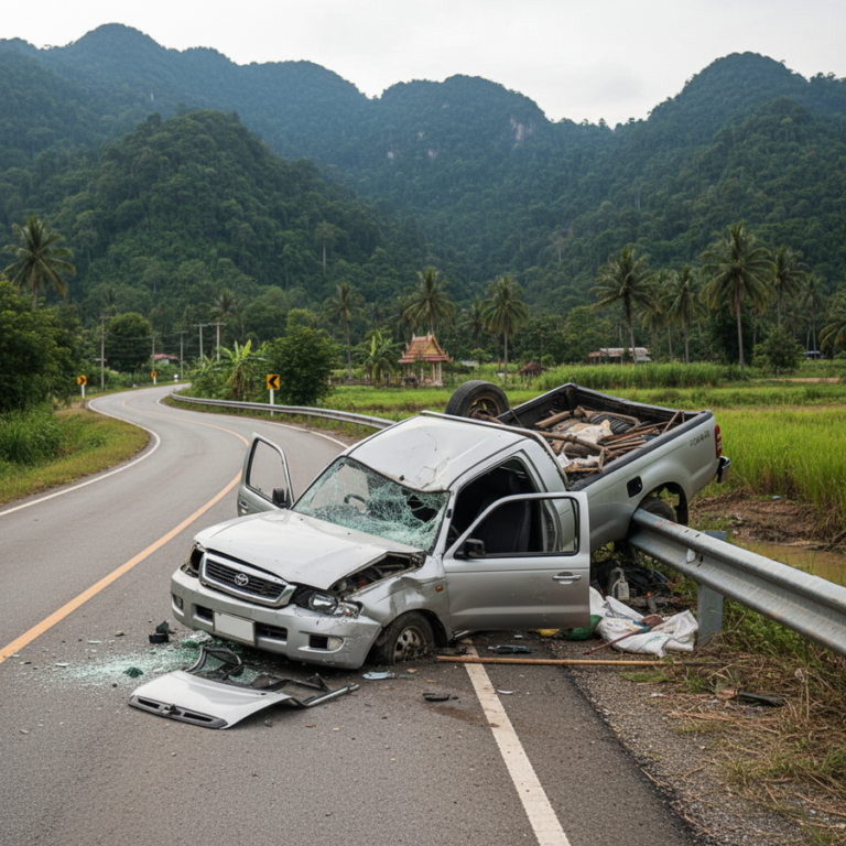 【タイ・ナーン県】トラック事故で9名死亡、生徒4名犠牲