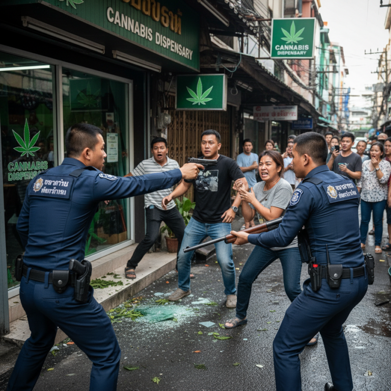 【パタヤ】泥酔警官が大麻店主を射殺、明日起訴へ