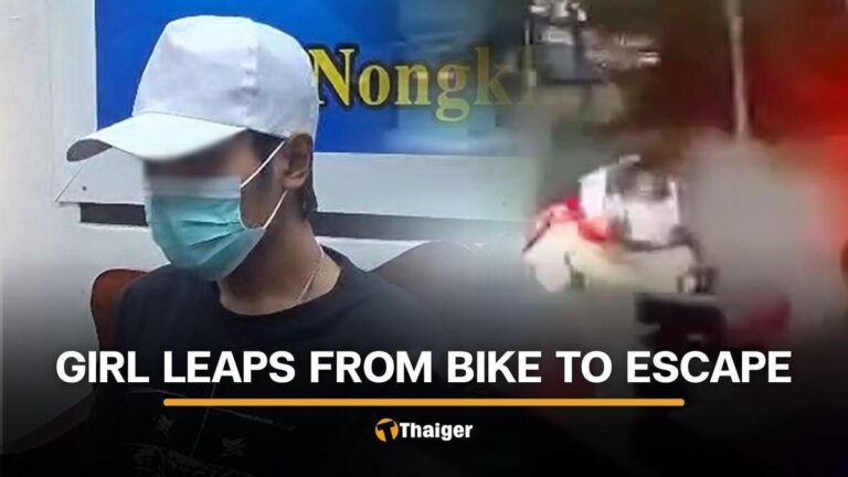 バンコクで女子高生が走行中バイクから飛び降り