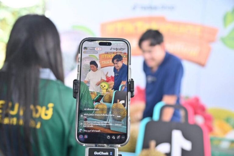 チャンタブリー県のドリアン過剰生産、商業省がTikTok連携で市場戦略強化