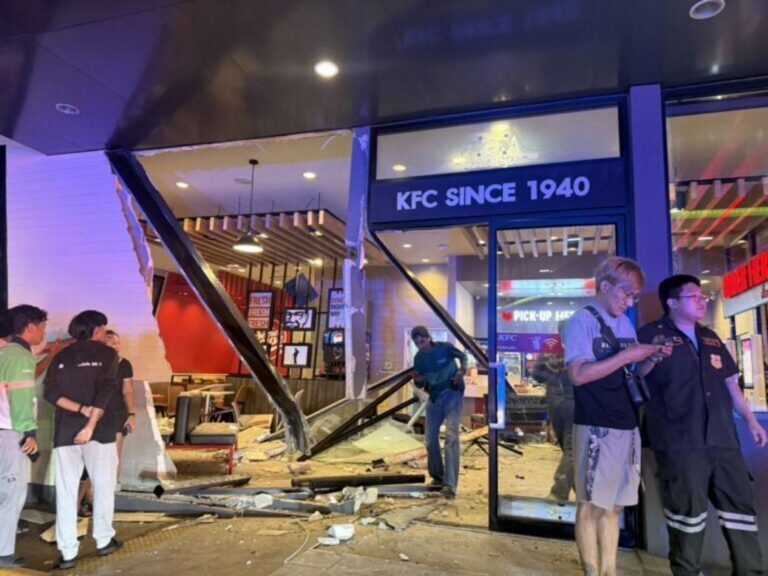 バンコクのBMW突入事故、KFC店舗に甚大な被害と12人負傷
