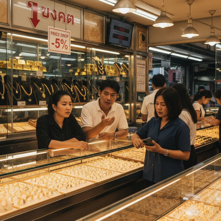タイ金価格が大幅下落、投資家と在住者への影響は？