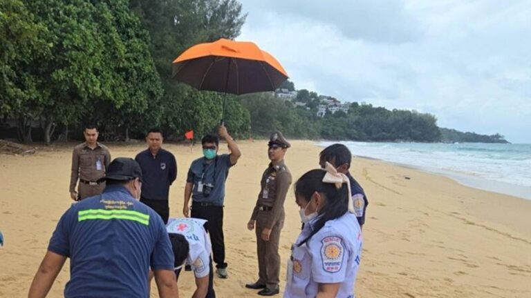 【プーケット】ナイソーンビーチで警官の遺体を発見、高波に流され死亡か