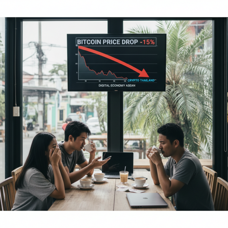 タイのビットコイン価格が下落、デジタル経済戦略への影響は