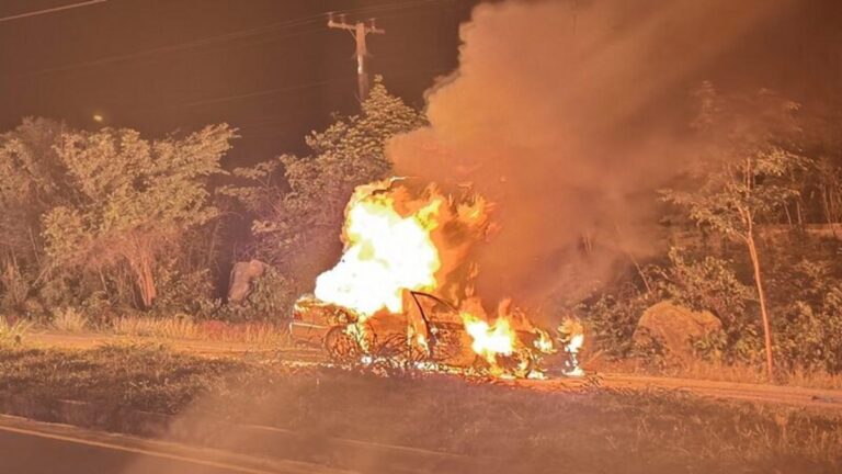 【カンチャナブリ】乗用車が野生ゾウと衝突し炎上、1名死亡2名負傷の悲劇