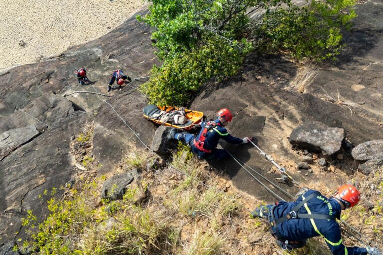 【ダナン・ソンチャ半島】崖と海での複合救助訓練を実施