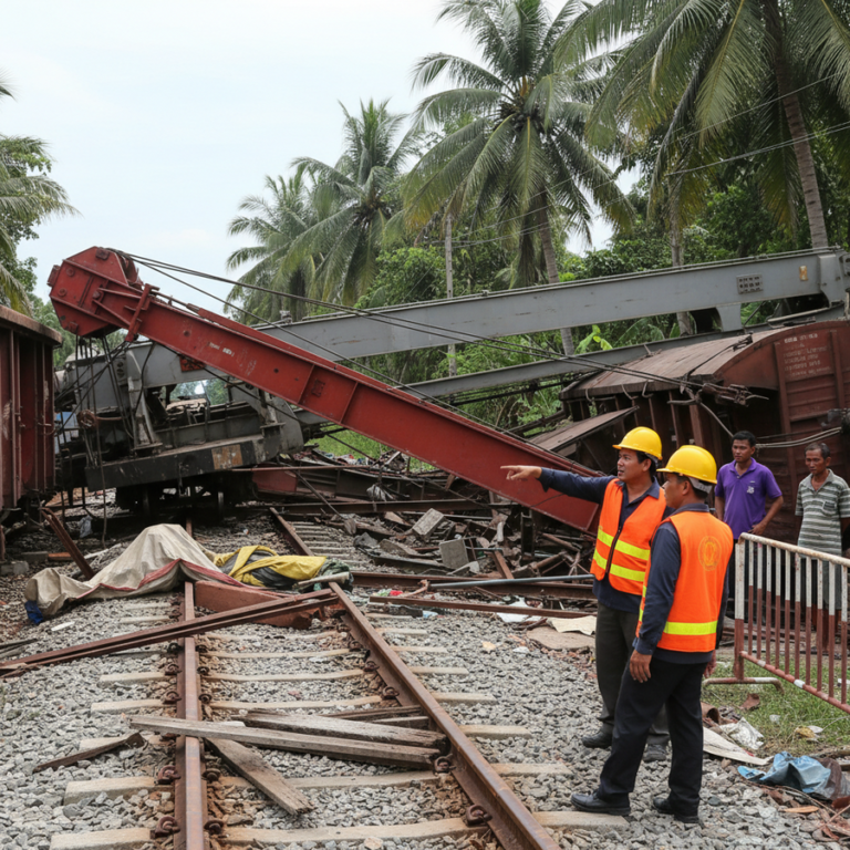 【タイ・ナコンラチャシマ】列車脱線事故、31名死亡 クレーン未点検が判明