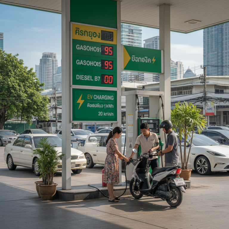 タイ全土の燃料価格、5月28日ガソホールは高値維持