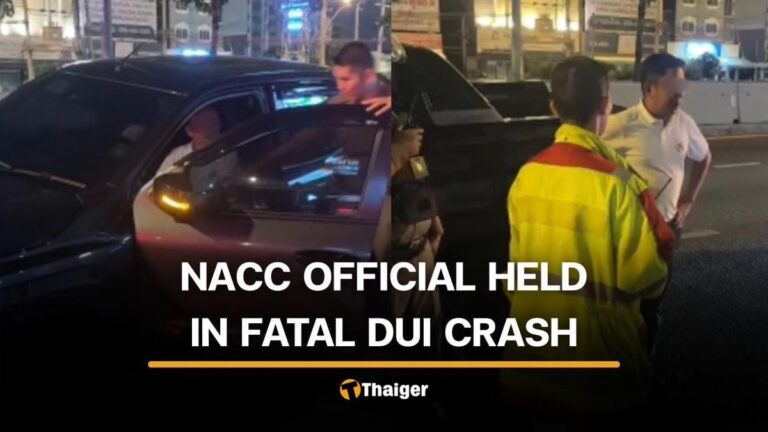 【タイ・ノンタブリ】飲酒運転の汚職防止委員が配達員を死亡させる