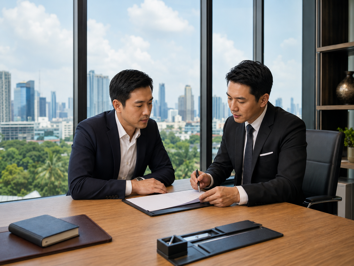 外国人からタイ人名義人を経由して会社を支配する構造を図式化したイラスト