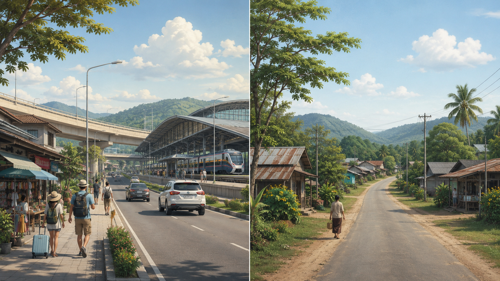 thailand infrastructure regional disparity comparison