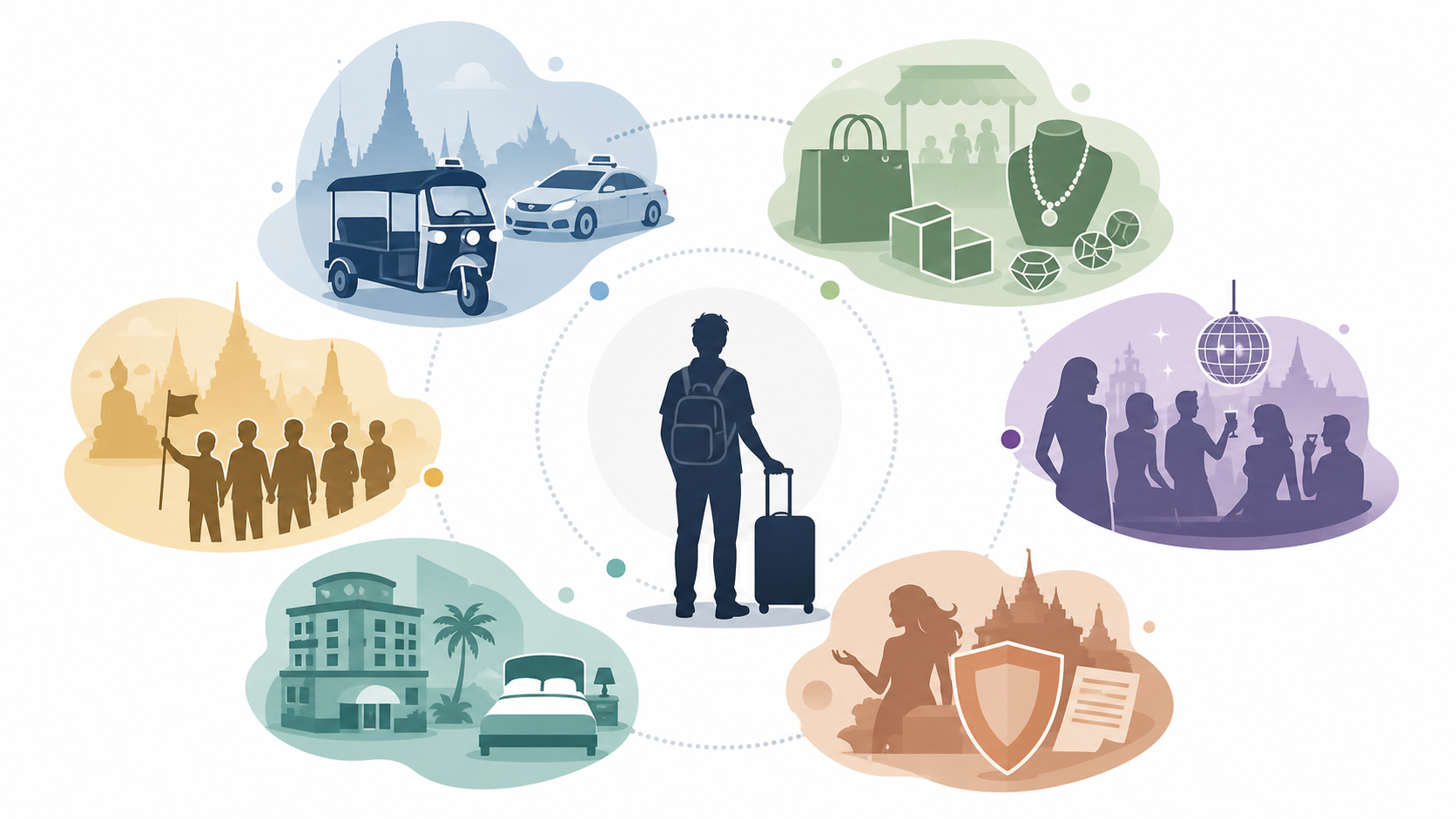 thailand travel scams overview diagram