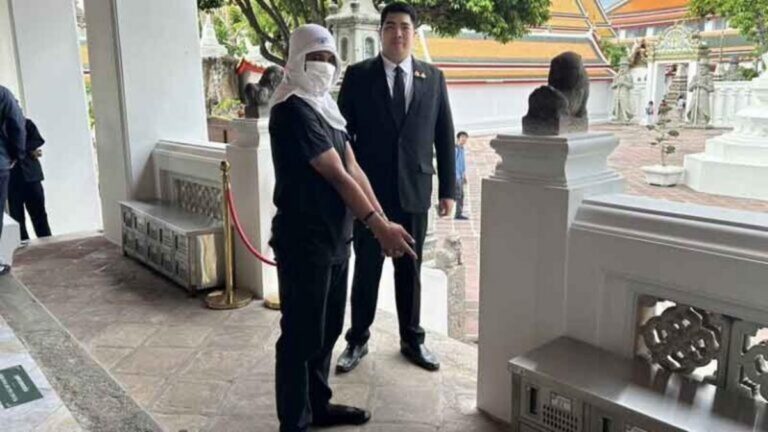 【バンコク】隠蔽呪文を唱えた賽銭泥棒、防犯カメラで逮捕
