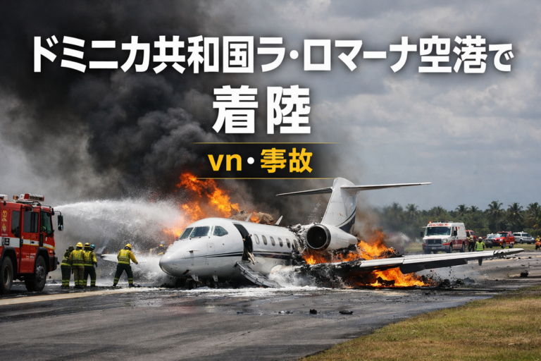 ドミニカ共和国ラ・ロマーナ空港で着陸失敗、ビジネスジェット炎上
