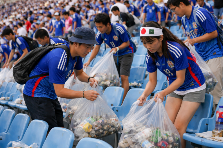 ダラスで日本のファンが清掃、世界が称賛