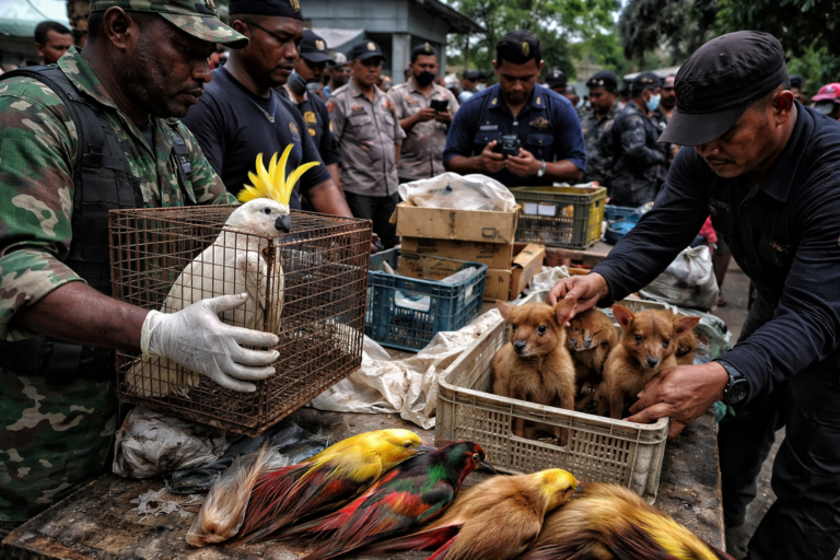 【インドネシア・パプア】固有動物100匹の違法取引を阻止