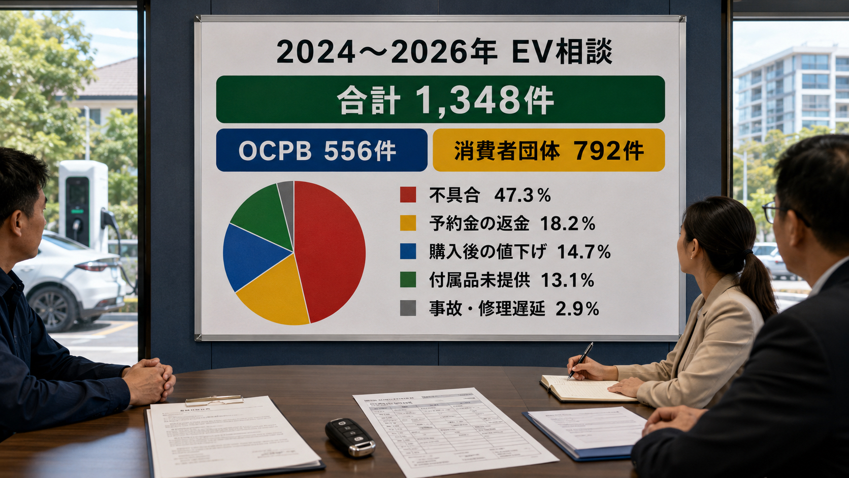 タイのEV相談1348件と主なトラブル5項目を示す2026年公式統計