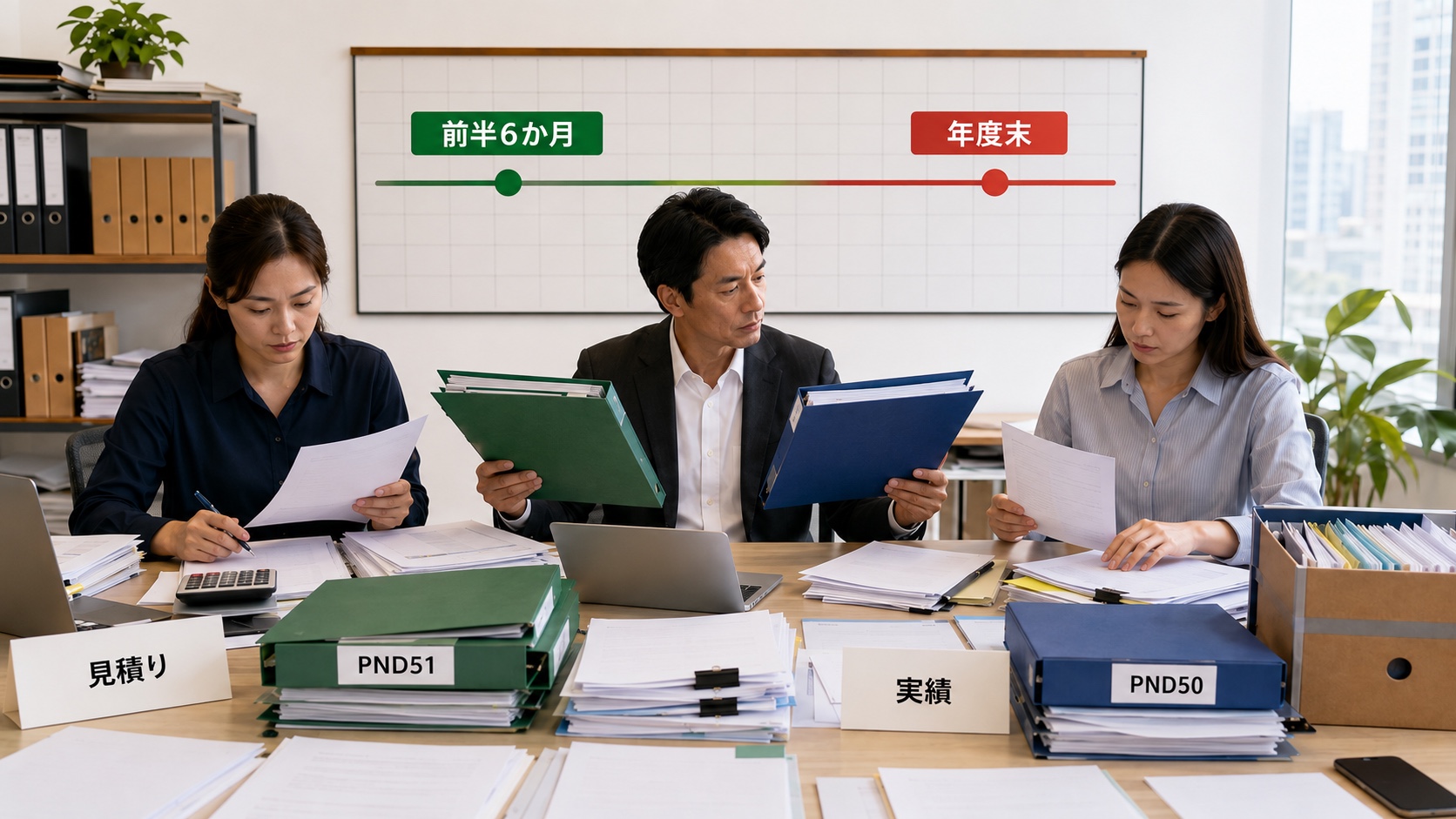 会計年度前半のPND51と年末決算後のPND50を別の期限として管理するタイ法人