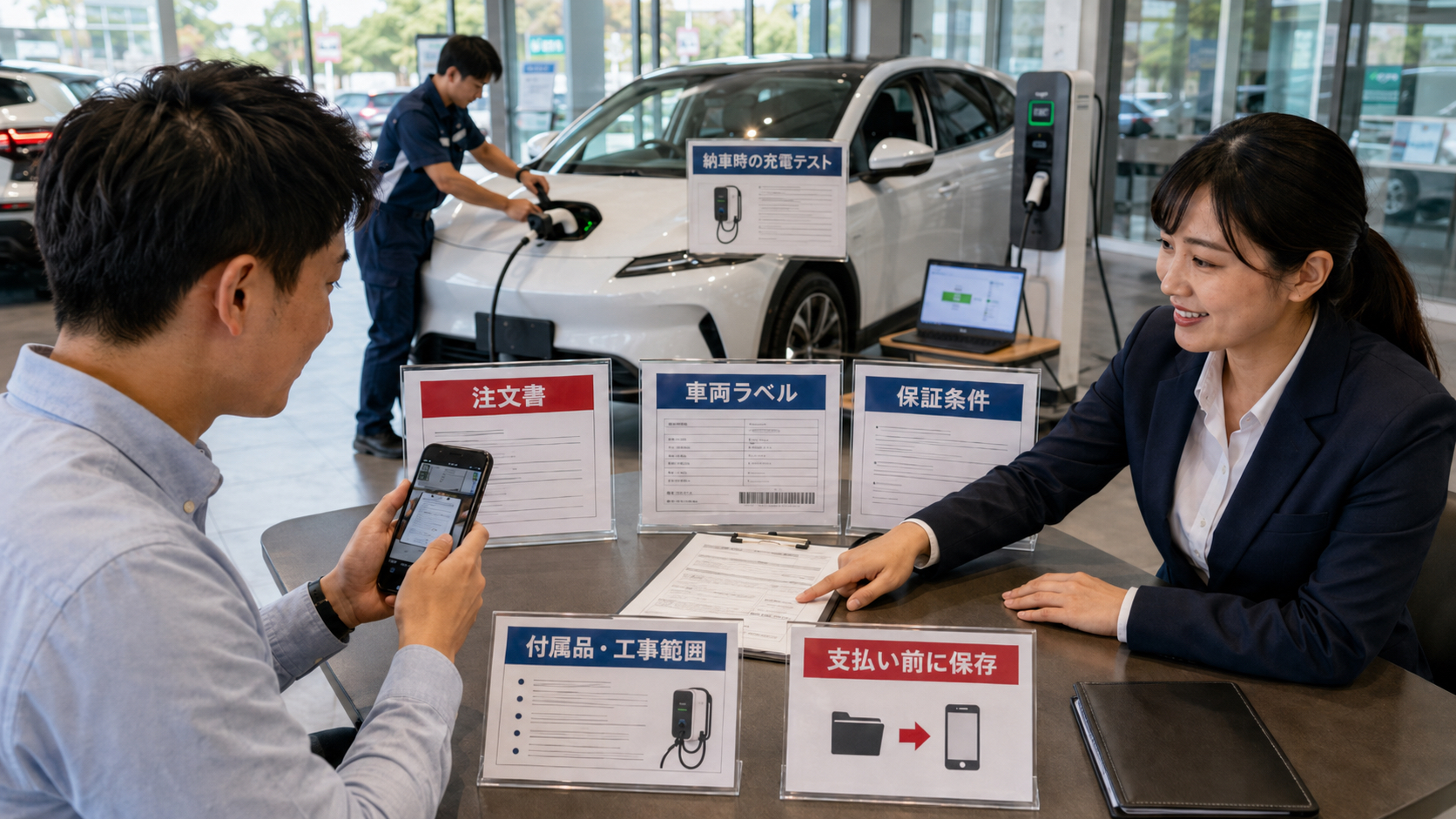 タイでEVを契約し納車を受ける前に証拠を残す確認手順