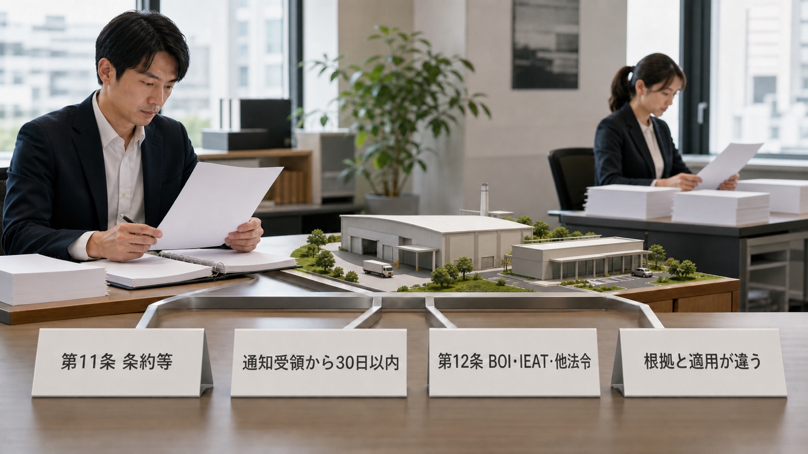 条約等を根拠にする外国人事業法11条FBCと、BOI・IEAT・他法令の許可を根拠にする12条FBCの違い
