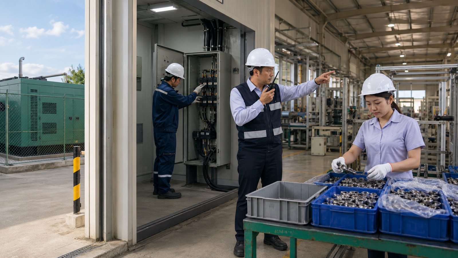模擬停電訓練で設備復旧、生産再開、品質確認を連携するベトナム工場チーム